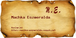 Machka Eszmeralda névjegykártya